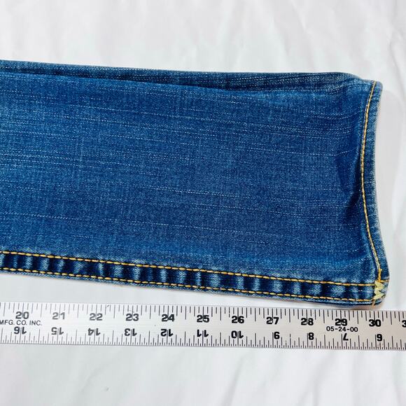 True Religion Joey Super Flared Jeans Women 27W x 30L Twisted Seam Thick Stitch - Picture 10 of 12